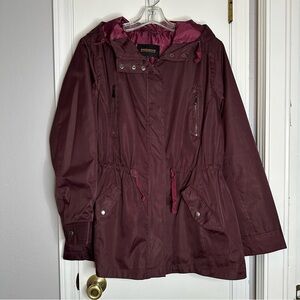 Ambience Outerwear Maroon Anorak Hooded Jacket